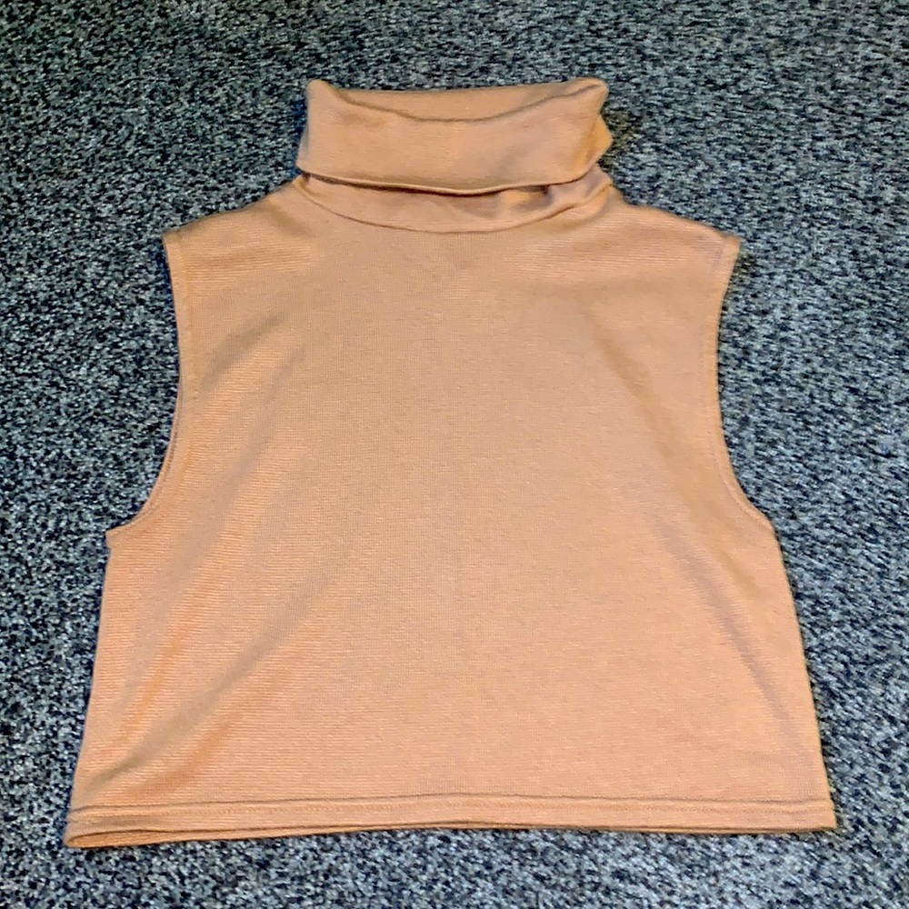 Brown Turtleneck Crop Top/Dickie